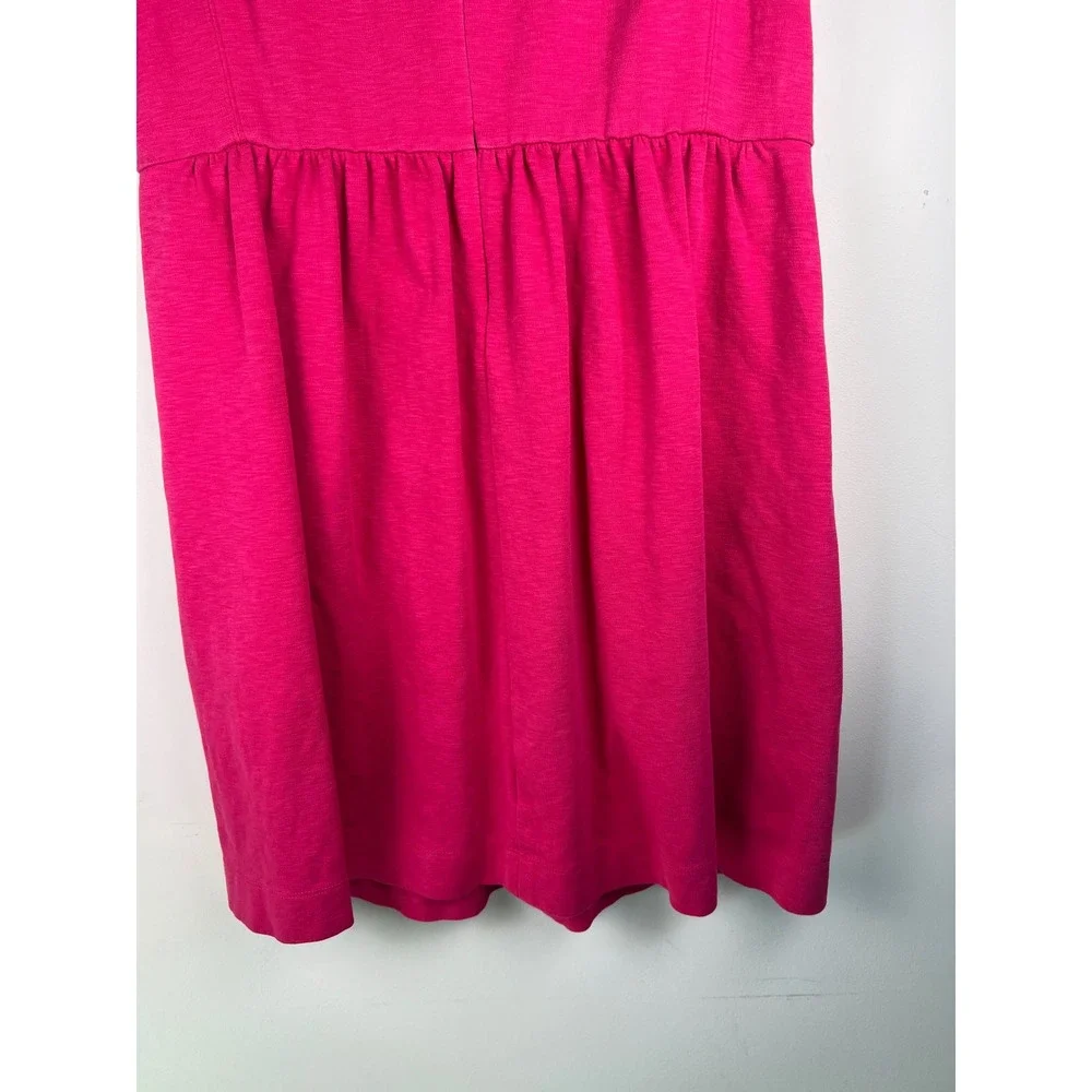 J Crew High Neck Sleeveless Pink‎ Fit n Flare Dress Women's Size M Classy Barbie